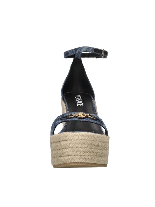 Zeppe in denim e rafia VERSACE | 1014100 1A10019JEANS